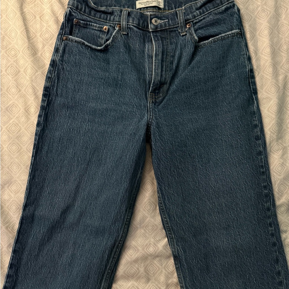Abercrombie & Fitch Dark Blue Straight Leg Jeans